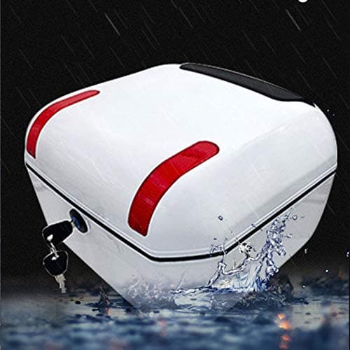 ZXCASDF Universal Motorcycle Trunk Motorcycle Tour Tail Box Tour Pack Tail Box Luggage for Harley Road Glide Honda Yamaha Cruiser Storage Carrier Case,rose gold — view 4