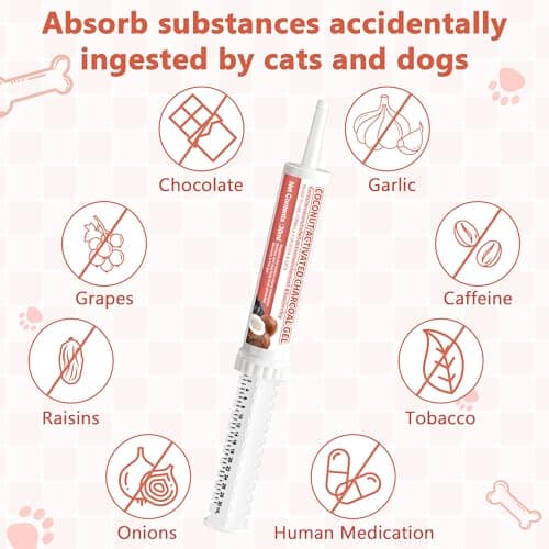 Trihood Activated Charcoal Paste for Dogs, Cats, Puppies, Pet Poisoning Kit, Toxin Absorption for Pet Emergencies, Digestive System Rescue Aid, 30ml — view 4