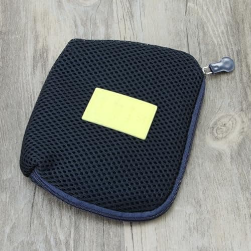 Shockproof Travel Pouch for Phone and Toiletry, Blue Polyester Case — view 5