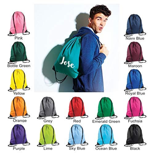 Nametape Express Pump/Swim bag drawstring backpack personalised with name, great choice of colous (Maroon) — view 3