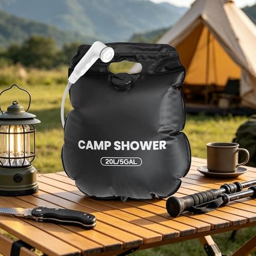 Solar Camp Shower Bag, 20L 5 Gallon Portable Outdoor Shower With Hose — view 3