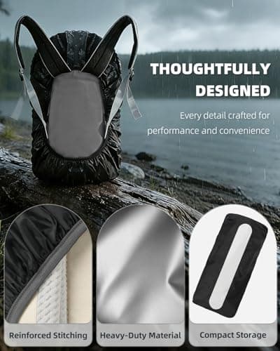 2 Pcs Backpack Waterproof Rain Cover 26-40L, Reinforced Polyester Fiber — view 6