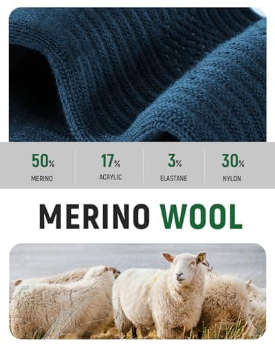 TANSTC Merino Wool Hiking Socks, Cushioned Walking Socks for Men Women — view 4