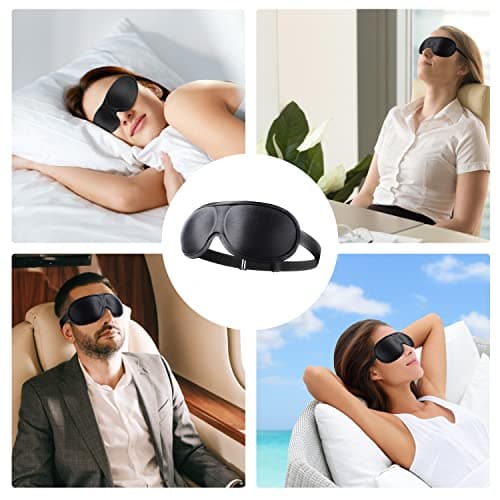 SLIJAR 3D Eye Mask Comfortable and Lightweight Sleep Mask for Side Sleepers Breathable Blackout Sleeping Mask with Adjustable Strap Travel Accessories Essentials, Pack Of 1 — view 6