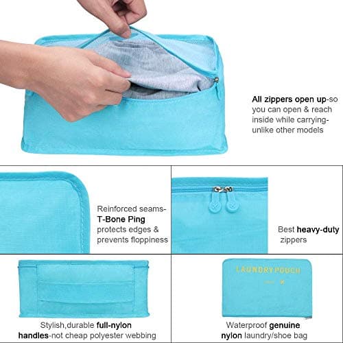 Vicloon Multifunction Packing Cubes - 8 PCS Organizer Packing Bags for Suitcase, Luggage Packing Organizers with Shoe Bag, Travel Storage Accessories — view 2