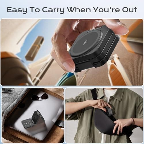 KU XIU 3 in 1 Wireless Charging Station for iPhone, Fast Magnetic Charger — view 6