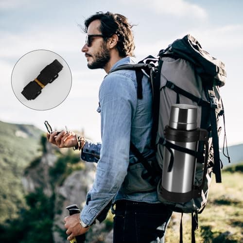 Flask for Hot Drink, 2 L Stainless Steel Vacuum Insulated Bottle with Cup — view 5