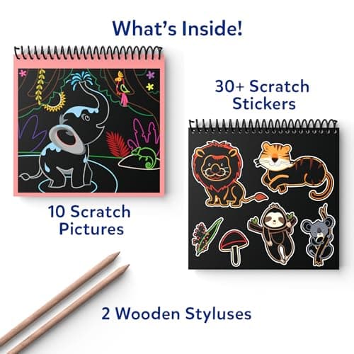 Skillmatics Magical Scratch Art Book for Kids – Animals, Creative Activity — view 2