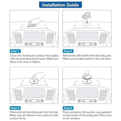 Car Dashboard Adhesive Pad - Suction Phone Holder Non-Slip 80 — view 6