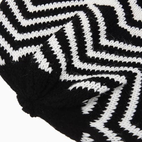 Beaupretty LED Headlamp Beanie Hat with Built-in Light, Black and White Knitted Outdoor Night Running Cap, Unisex Flashlight Knit Hat for Repair and Travel — view 6