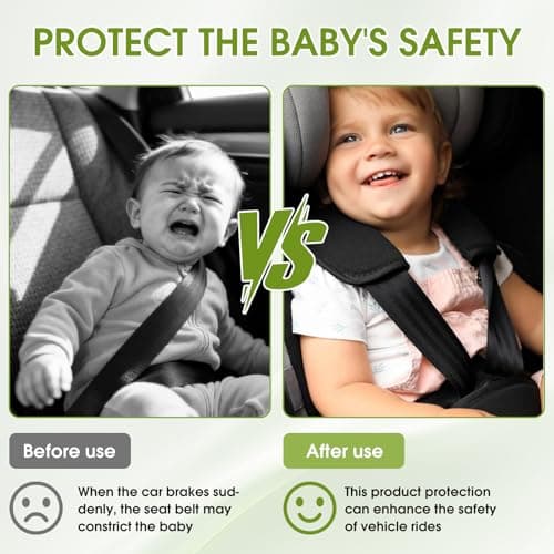 HORAN HOQI Baby Car Seat Strap Covers 3 Pack – Pushchair Harness Pads with Soft Breathable Crotch Pad for Newborn Stroller, Universal Shoulder Belt Cushions for Infant Carrier, Pram, Toddler Buggy — view 6