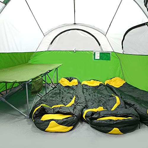 CAMPROS CP Tent-8-Person-Camping-Tents, Gifts for Family Waterproof Windproof Family Tent, 5 Large Mesh Windows, Double Layer, Divided Curtain for Separated Room,8 Person, Camping & Hiking - Green — view 5