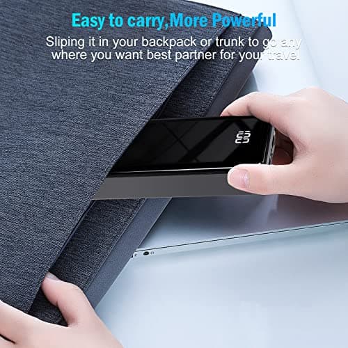 Power Bank Fast Charging 24000mAh, 22.5W QC3.0 PD4.0 Small USB C 4 Ports Portable Charger Battery Pack, Mini Battery Charger Wireless Power Banks for iPhone Samsung Galaxy Pixel — view 6