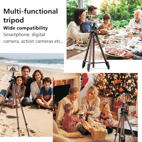 71 Inch Lightweight Camera & Phone Tripod with Wireless Remote(Rose Gold) — view 4