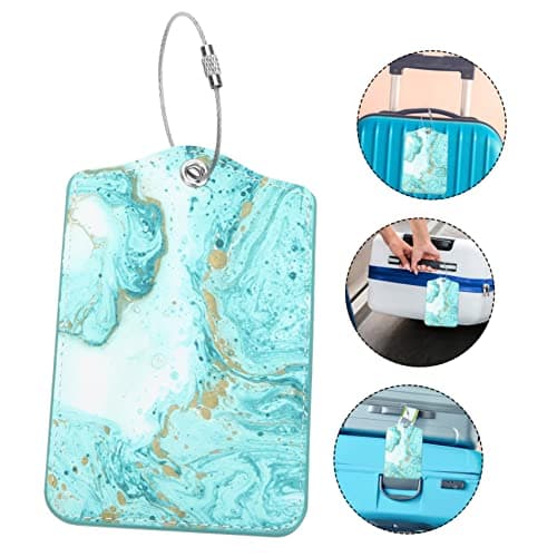 CALLARON Pu Luggage Tag with Stainless Steel Buckle Lightweight and Sturdy Travel Suitcase Label Tags for Identification and Security Suitable for Anniversary and Cruise Trips — view 4