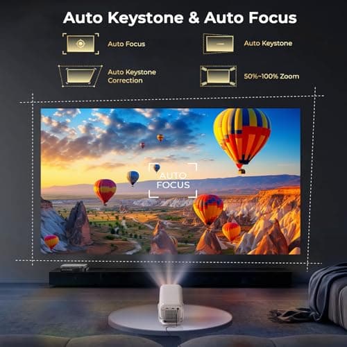 [Netflix Licensed 4K Supported] Smart Projector Native 1080P FHD Auto Focus — view 4