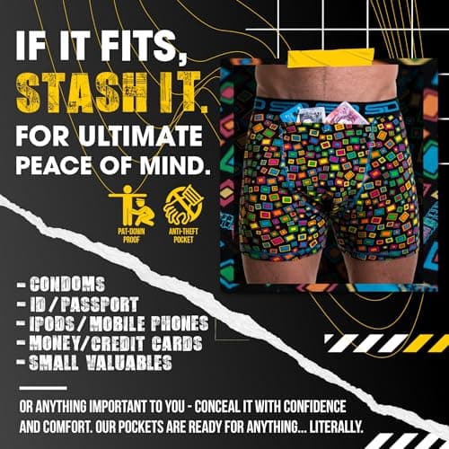 Smuggling Duds Boxer Brief Shorts - Anti Theft, Pickpocket Proof, Travel Pocket Underwear — view 6