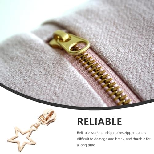 Parliky 10pcs Metal Zipper Pull Charms for Luggage Bags Zipper Replacement Repair Kit for Jackets Dresses Accessories for Backpacking Travel — view 6