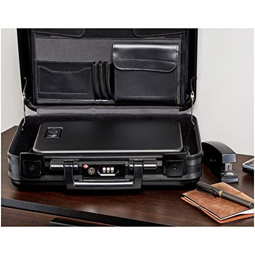 Amazon Basics Portable Security Lock Box Safe with Combination Lock for Documents and Jewelry, XXL, Black — view 6