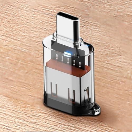 Type C to USB A Converter, Type C Male to USB A Female Adapter, 10Gbps Type C to USB A Adapter, Fall Proof Converter, Portable Type C to USB A Converter for Work, Travel — view 6