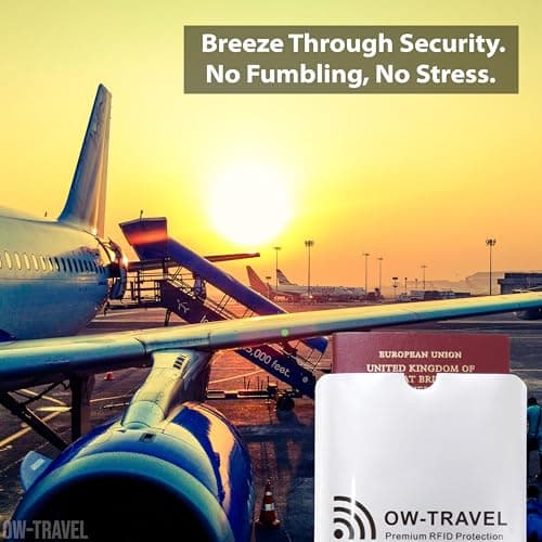 OW-Travel RFID Blocking Passport Protector Sleeves, TÜV Certified, 4 Pcs — view 4