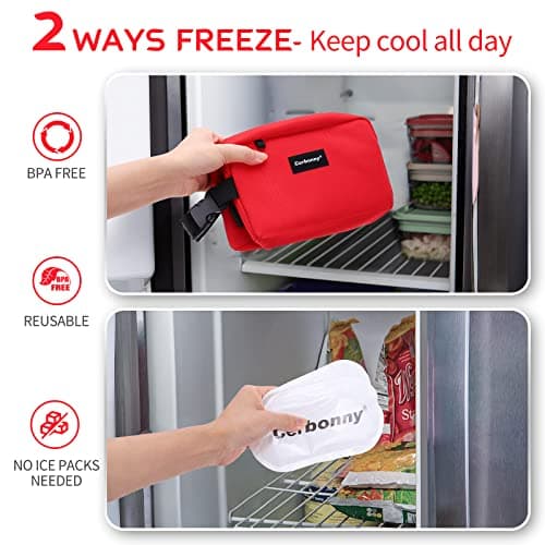 Cerbonny Small Cooler Bag, Freezable Lunch Bag with Ice Packs — view 3