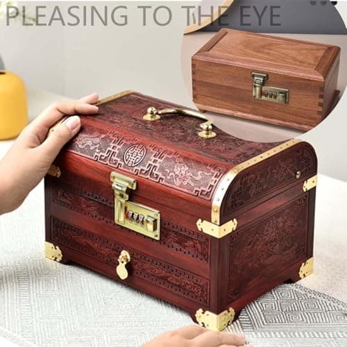 XMYCYuChen One Pair Durable Luggage Suitcase Hasps Anti-Corrosion Replacement 3 Digit Combination Bronze Luggage Hasp Digital Lock for Storage Bag Tool — view 6