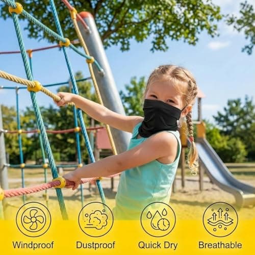 2Pcs Cooling Neck Gaiter for Kids Breatheable Face Cover UV Balaclava — view 6