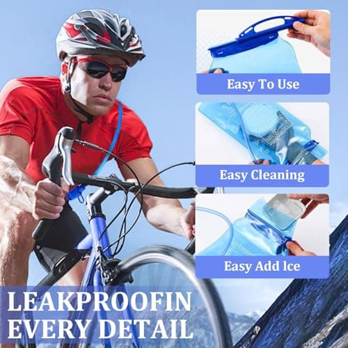 QUIIEOSKIA 2L Water Bladder 2L Leak-Proof Hydration Bladders, BPA Free — view 3