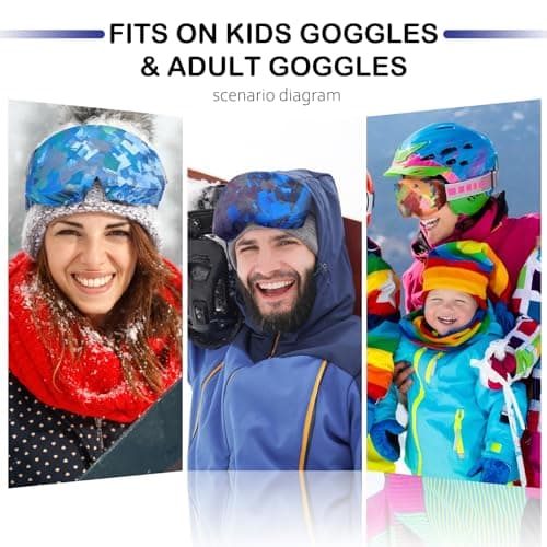 Civaner 4 Pieces Ski Snowboard Goggle Cover Sleeve Goggle Cover Microfiber Protective Lens Scratch Dust Protection for Travel(Light,Cool Style) — view 4