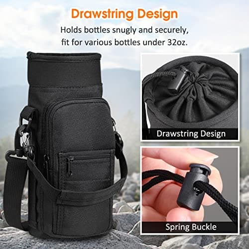 SITHON Water Bottle Carrier Bag with Adjustable Shoulder Strap — view 3