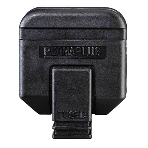 HW Electronics Masterplug HDPT13B 13A Black Rubber Composite Plug (Garden, Outdoor Heavy Duty) Black — view 2