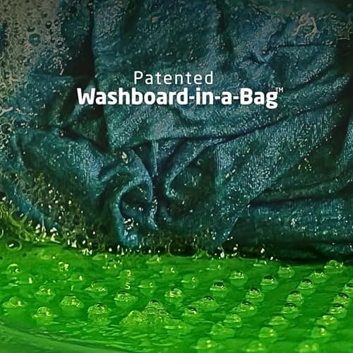 Scrubba Wash Bag - Patented Washboard-in-a-Bag™ Portable Travel Washing Machine for Camping, Backpacking, Cruises & Hotels - Pack Light, Wash Clothes Anywhere in Minutes (~140g) — view 3
