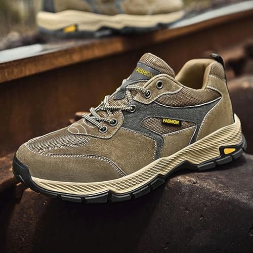 Men's Outdoor Hiking Shoes Lightweight Suede Mesh Walking Trainers — view 3