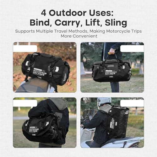 Snnozy 66L Motorbike Saddle Bag,Motorcycle Travel Luggage with 4 Strap — view 4