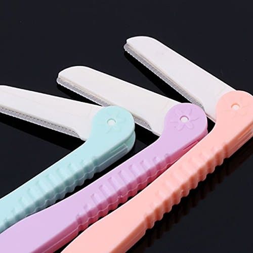 Glamza 2 Pack Eyebrow Brow Shaper Razor & Dermaplaning Safe Painless Portable Women's Shaver Trimmer Tool Grooming Kit — view 3