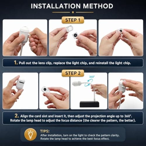 Ocean Projector Light, HD Smart Dynamic 5D Holographic Night Light Projector, 360 Mini Ocean Galaxy Dream Projector, Starry Sky Projection Night Light, Plug-and-Play Star Lamp for Celling，with 6 films — view 4