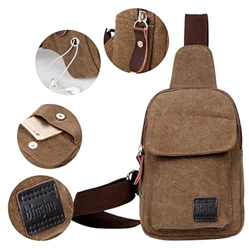 VaiKanhai Canvas Satchel Casual Body Handbag Messenger Shoulder Bag Projector, coffee, One Size — view 5