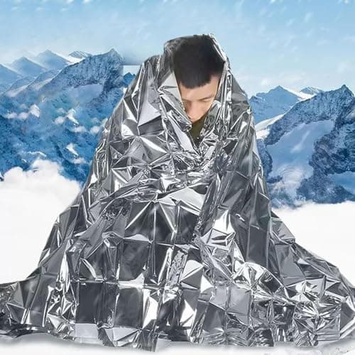 Thermal Blanket Warm Aluminum Foil Survival Gear — view 3
