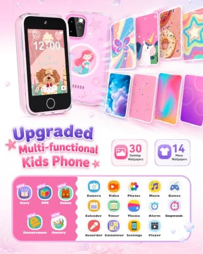 Kids Phone for Girls, 3.5'' Touchscreen Toy Phone for 3-8 Year Old Girl — view 2