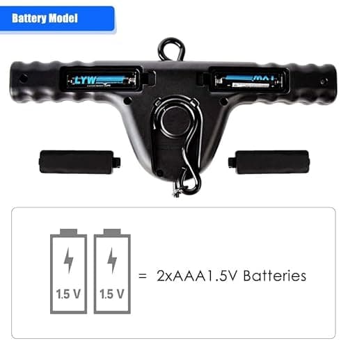 Digital Fishing Scale with Backlit LCD, 50kg/10g High Precision Hanging Scale with Kg/Lb/Oz Conversion, Tare & Data Lock, Portable Luggage Scale for Fishing, Travel and Camping — view 2