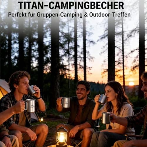 THTYBROS Titanium Cup 450ml (15oz) Ultralight Camping Mug with Foldable Handle & Lid, Pure Titanium Cookware for Outdoor Hiking, Backpacking, Picnic, and Campfire — view 5