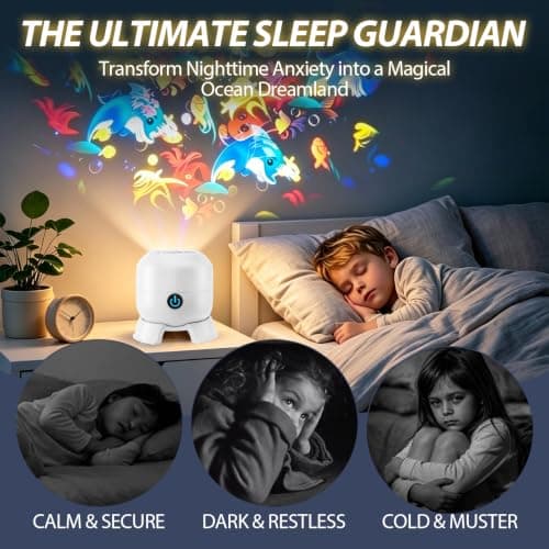 Dynamic Rotating Ocean Projector Light, Night Light Projector 360° Rotating — view 4
