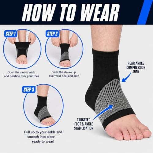 EXYNE Ankle Compression Sleeves & Socks — Plantar Fasciitis, Heel & Arch — view 6