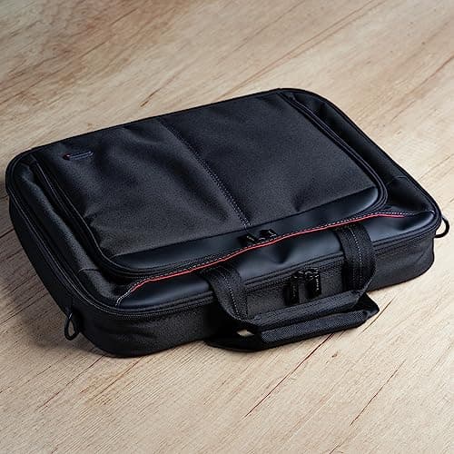 Targus Classic Laptop Bag for 15-16 Inch Laptops, Clamshell Carry Case with Shoulder Strap, Front Accessory Pocket, Black — view 3