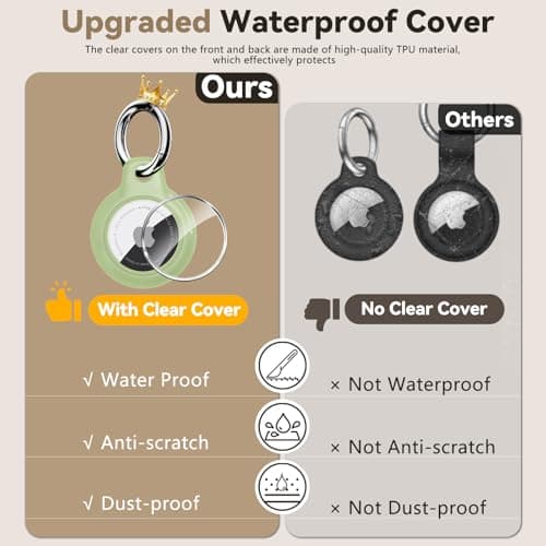 TNSNK for AirTag Holder Keyring, 1 Pack,Matcha Green — view 3