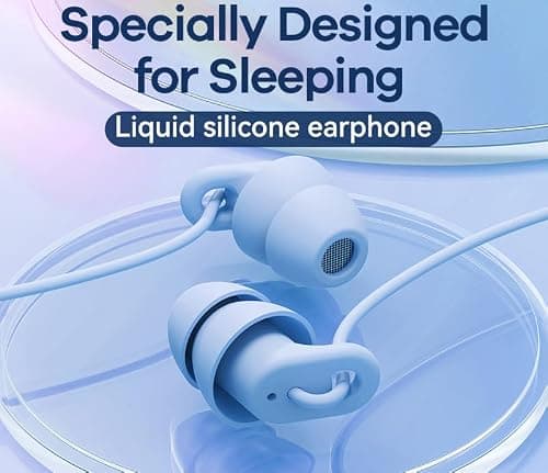 Uforest Sleep Earbuds Headphone,Noise Isolating Wired Ear Plugs Sleep Headphones with Unique Total Soft Silicone, for Insomnia, Side Sleeper, Snoring, Air Travel, Meditation Black — view 2