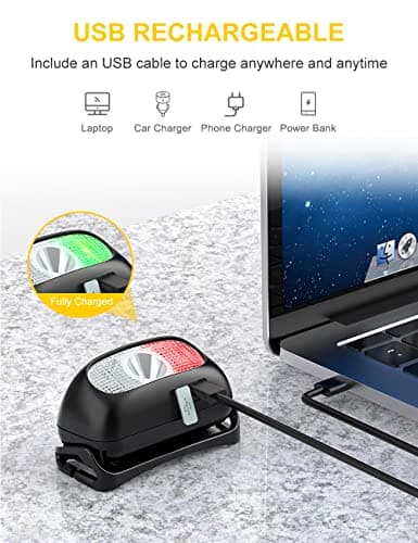 CIRYCASE Head Torch, Ultra-Light Rechargeable LED Headlamp, White Red Light — view 5