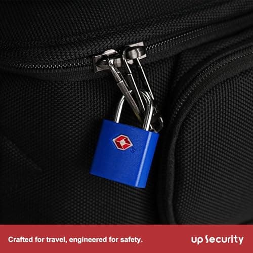 UP Security TSA Approved Luggage Locks 4 Pack, Keyed Alike Small Padlocks with Keys, Travel Locks for Suitcase, Backpack, Bag, Zipper and Outdoor Use — view 6