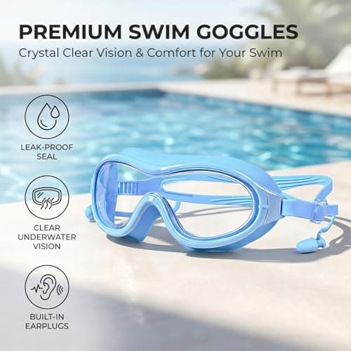 Wetopee Open Water Polarized Adult Swim Goggles, Anti Fog UV Protection No Leakage, Clear Vision Easy Adjustable Swimming Goggles for Men Women Teenagers — view 5
